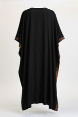 Sustainable Ramie Kaftan with Vintage Batik Patchwork | Lightweight Summer Dress