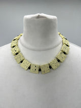 Lightweight Square Necklace Handmade from Recycled Wood – Minimalist Style - Small