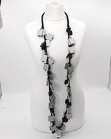 Wooden Squares Necklaces - Duo - Long