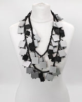 Wooden Squares Necklaces - Duo - Long