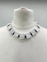Lightweight Square Necklace Handmade from Recycled Wood – Minimalist Style - Small