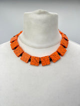 Lightweight Square Necklace Handmade from Recycled Wood – Minimalist Style - Small