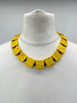 Lightweight Square Necklace Handmade from Recycled Wood – Minimalist Style - Small
