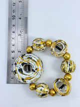 Universe Inspired Boho Bracelet | Handmade Recycled Wood & Fabric Sustainable Jewellery