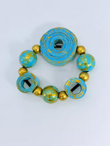 Universe Inspired Boho Bracelet | Handmade Recycled Wood & Fabric Sustainable Jewellery