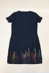 Upcycled Vintage Summer Duster – Hand Embroidered Forest-Inspired Artwear