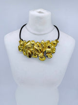 Water Drop Recycled Plastic Statement Necklace – Lightweight Contemporary Pendant