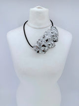 Water Drop Recycled Plastic Statement Necklace – Lightweight Contemporary Pendant