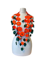 Hand Made Recycled Fabric Flower Neckalce