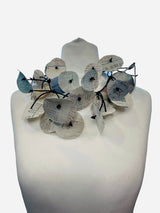 RECYCLED PAPER ORCHIDS NECKLACE - SHORT