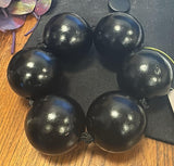 Handmade sustainable Giant Beads Bracelets handmade from recycled wood - Hand gilded/Hand painted