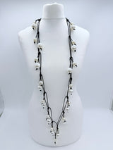 Grape Faux Pearl Necklace – Unique Handmade Statement Jewelry for Wedding or Party