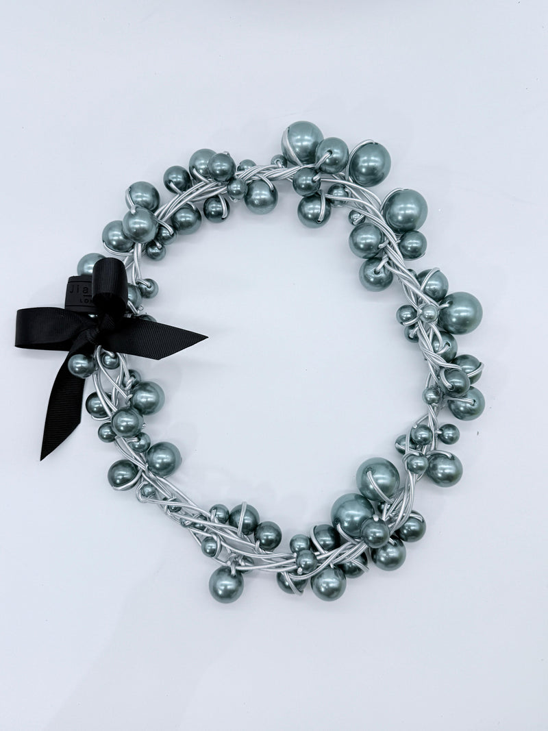 3 Strands Faux Pearls on Rubber Necklaces