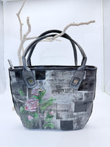 Handmade Recycled Leather Shoulder Bag – Bohemian & Artistic Design