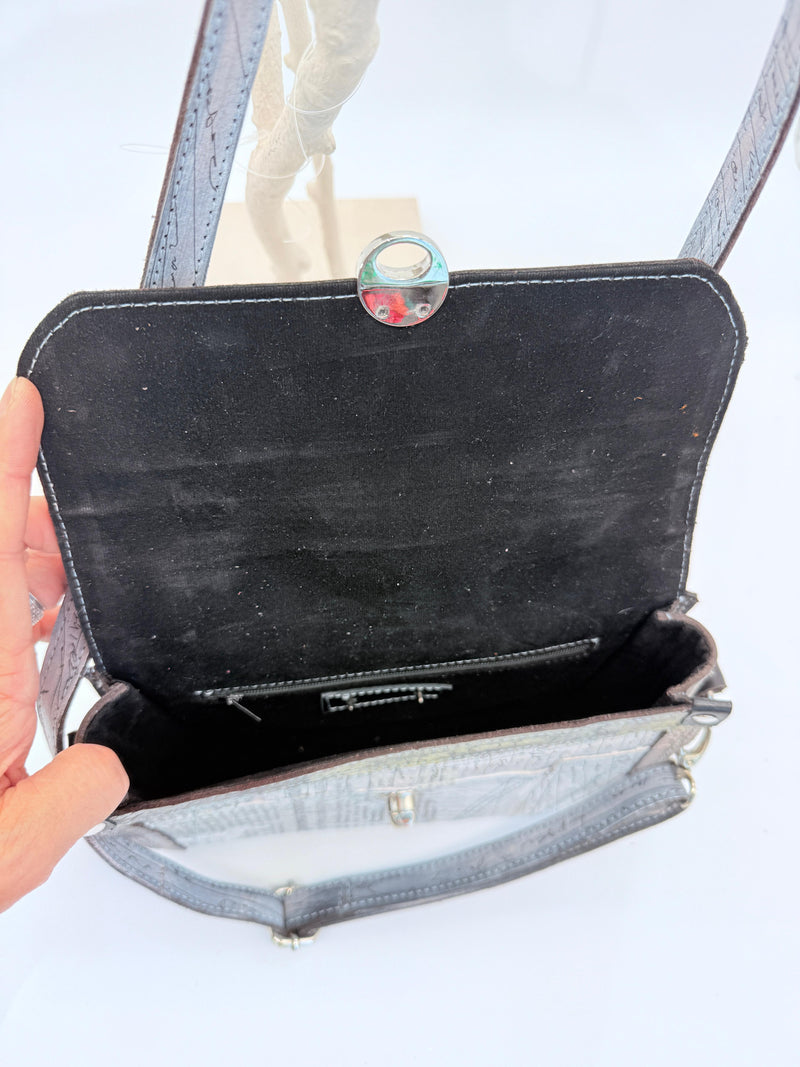 Handmade Micro Bag – Recycled Leather, Bohemian Crossbody & Handbag
