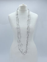 Handmade Crystal Faceted Beads Necklace – 3 Strands, Elegant & Versatile Jewelry Gift
