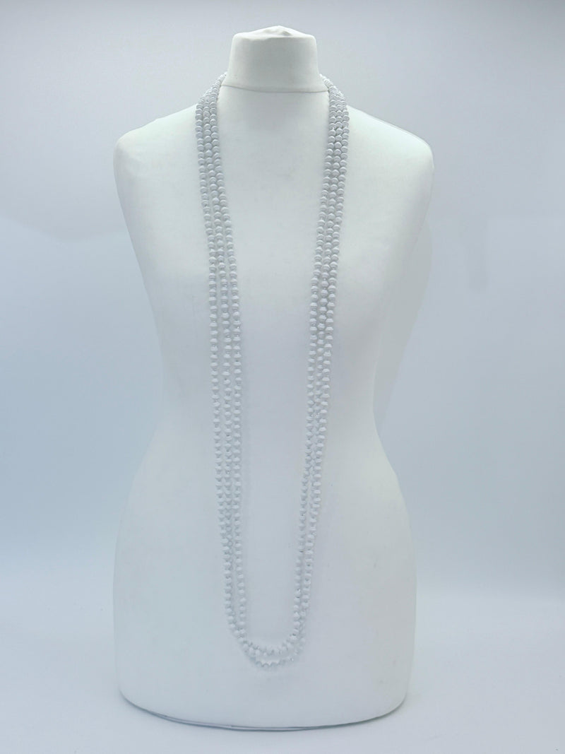 Handmade 3 Strand Recycled Wood Necklace – Artistic UFO Beads
