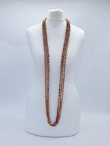Handmade 3 Strand Recycled Wood Necklace – Artistic UFO Beads