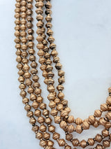 Handmade 3 Strand Recycled Wood Necklace – Artistic UFO Beads