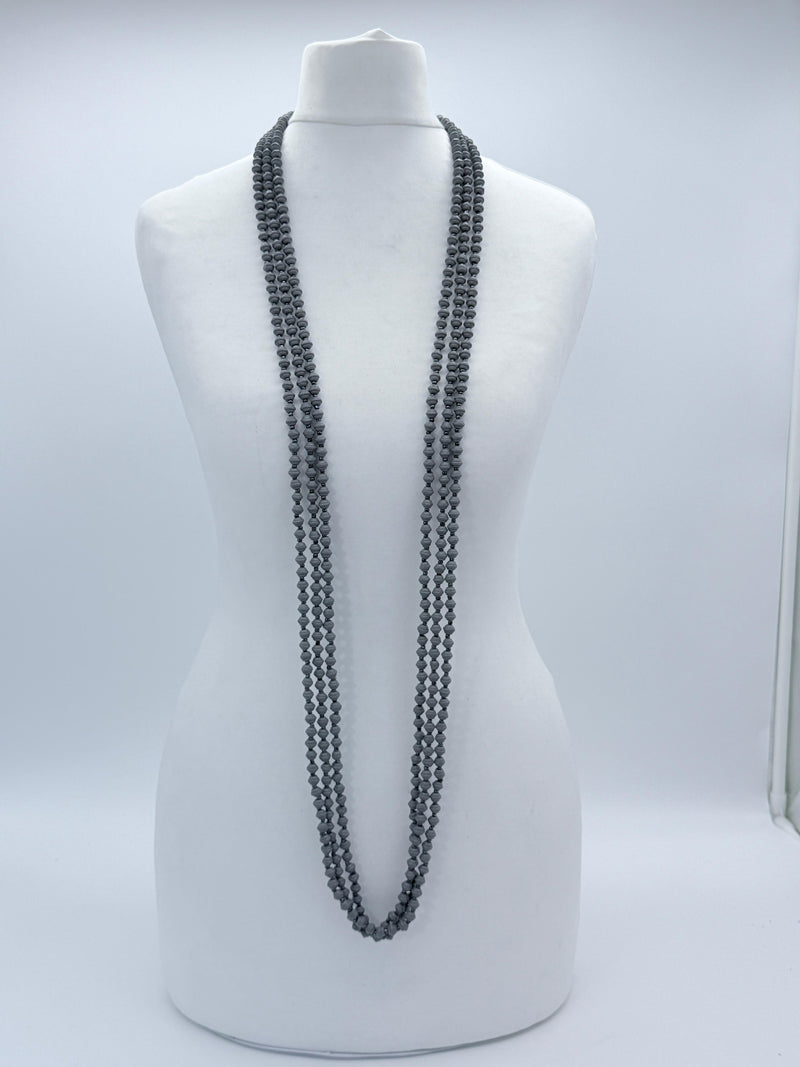Handmade 3 Strand Recycled Wood Necklace – Artistic UFO Beads