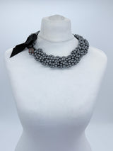 Handmade 3 Strand Recycled Wood Necklace – Artistic UFO Beads
