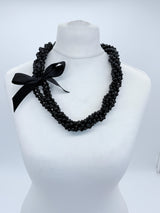 Handmade 3 Strand Recycled Wood Necklace – Artistic UFO Beads