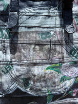 Handmade Recycled Leather with portrait of Pope Leo Shoulder Bag Artistic Design - Limited Edition