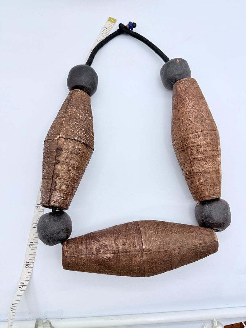 Vintage Tribal Silver Tube Necklace -  Limited Edition