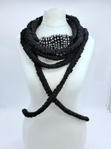 Rouge Ribbon Wrap Necklace