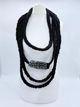 Rouge Ribbon Wrap Necklace