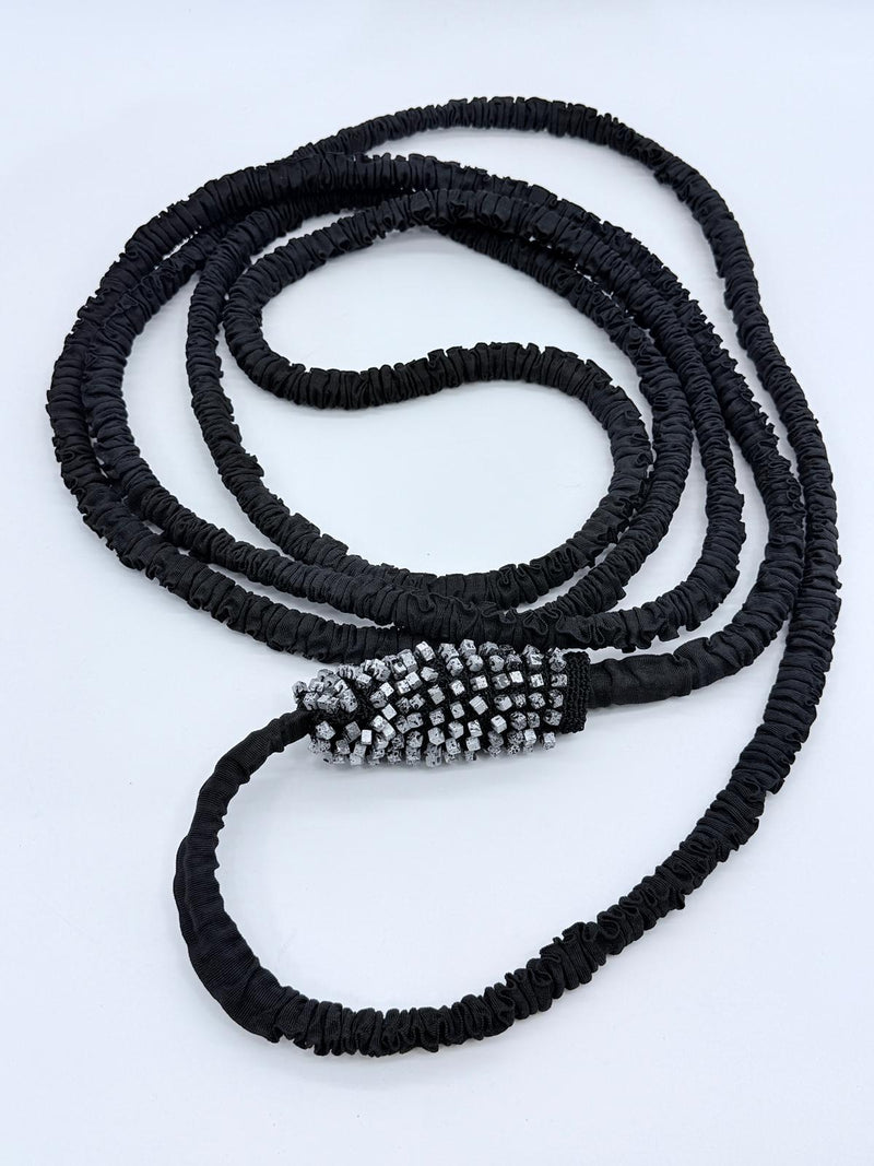 Rouge Ribbon Wrap Necklace