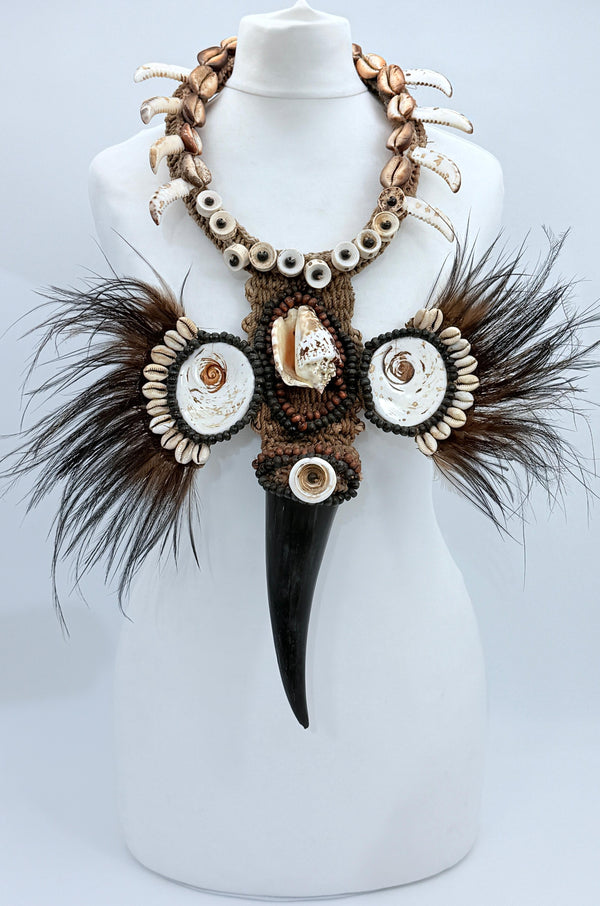 Handmade Spirit Bird Headhunter Necklace – Limited Edition