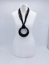 2-in-1 Moon Crescent Necklace & Bangle – Handmade Upcycled Bamboo Boho Jewelry