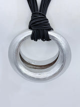 2-in-1 Moon Crescent Necklace & Bangle – Handmade Upcycled Bamboo Boho Jewelry