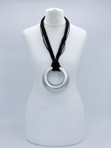 2-in-1 Moon Crescent Necklace & Bangle – Handmade Upcycled Bamboo Boho Jewelry