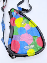 Handmade Recycled Leather Crossbody Bag – Unique Hummingbird Wing Design - Small