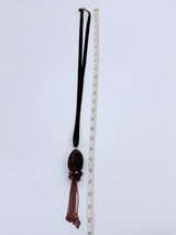 Upcycled Valvet Egg with vintage glass beads pendant necklace