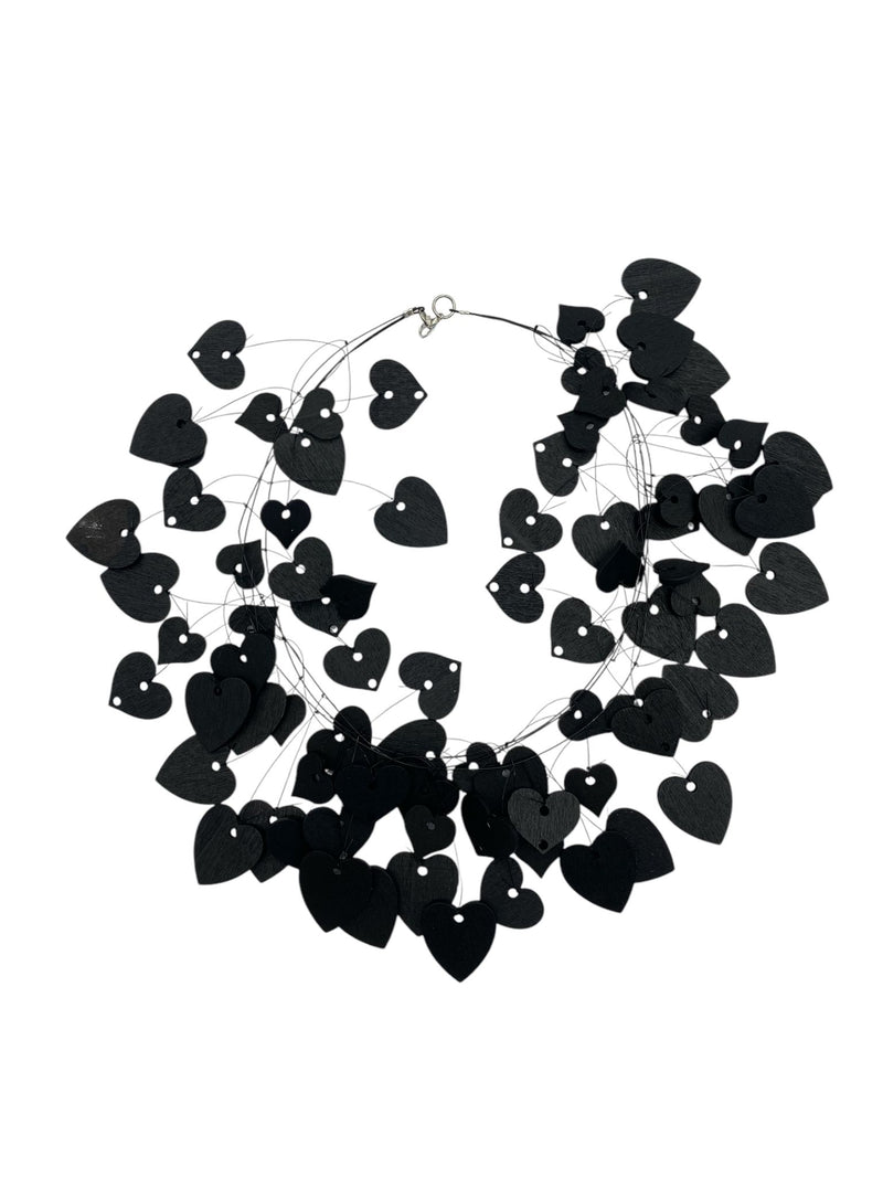 HAPPY HEARTS MADE FROM RECYCLED WOOD NECKLACE