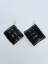 Square Stitch – Handmade Thread-On Earrings
