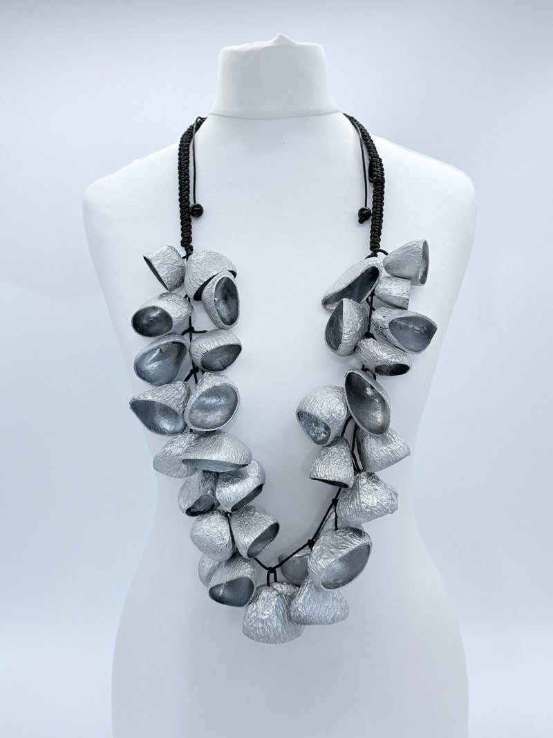 Recycled Pangium Seed Shells Necklace | Eco-Friendly Bold Jewelry for Weddings & Events