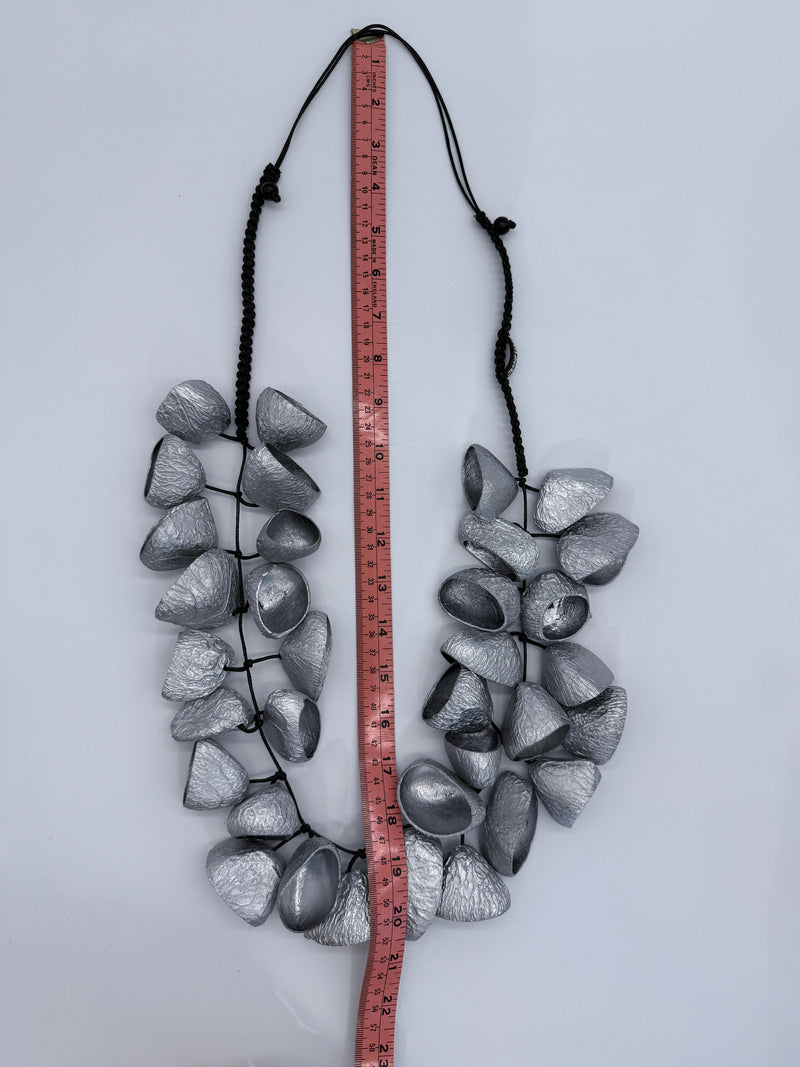 Recycled Pangium Seed Shells Necklace | Eco-Friendly Bold Jewelry for Weddings & Events