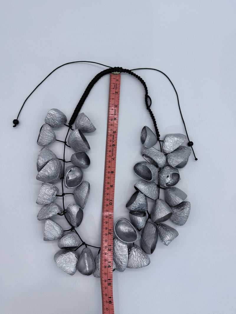 Recycled Pangium Seed Shells Necklace | Eco-Friendly Bold Jewelry for Weddings & Events