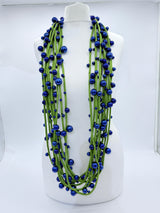 Faux Pearls on Textile Cord Necklaces - Large