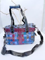 Hand Crafted Rainbow Travel Bag With LOVE From Recycled Leather