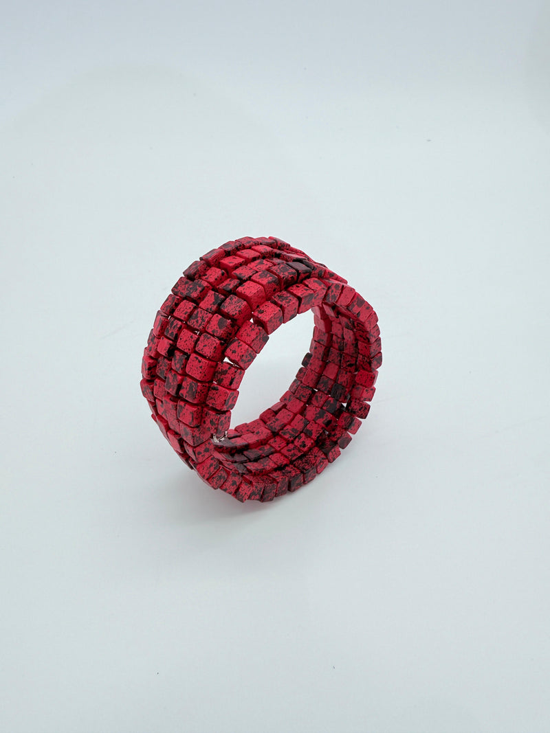Pashmina Wooden Beads Snake Bracelet - Hand-painted