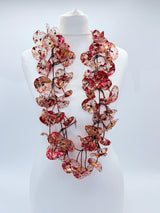 Recycled plastic bottles - Big double Water Lily Necklaces - Hand gilded