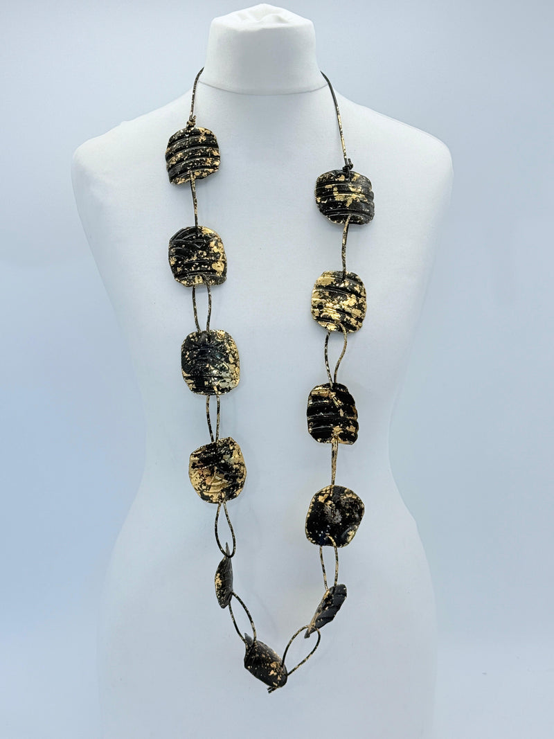 Aqua Plain Necklaces - Hand-gilded - Large