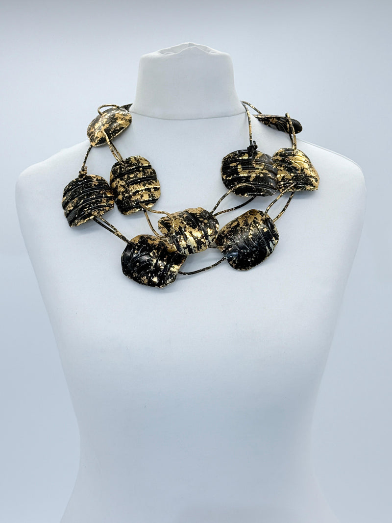 Aqua Plain Necklaces - Hand-gilded - Large