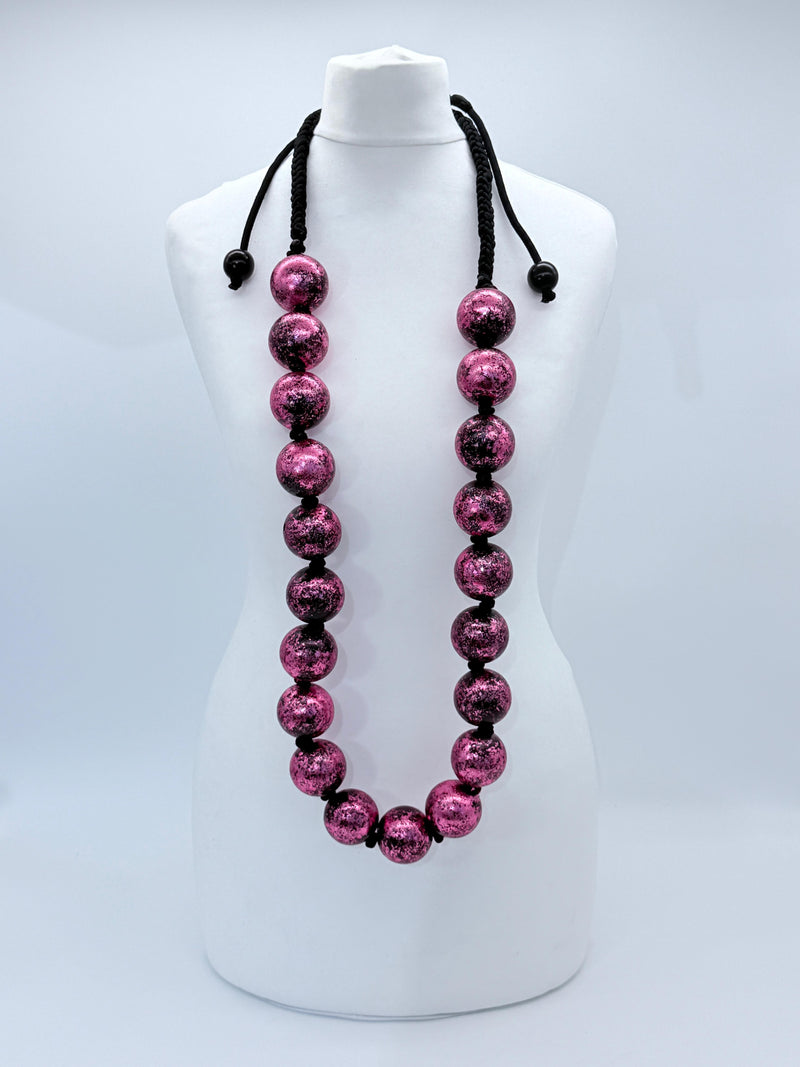 Giant Beads Necklaces - Hand gilded