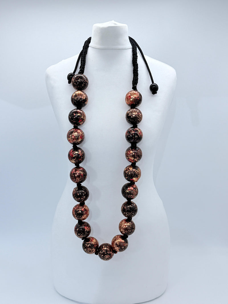 Giant Beads Necklaces - Hand gilded